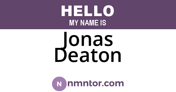 Jonas Deaton