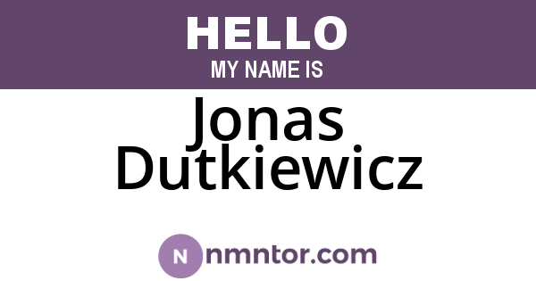 Jonas Dutkiewicz