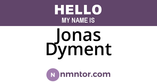 Jonas Dyment