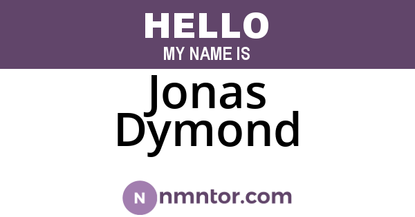 Jonas Dymond