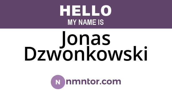 Jonas Dzwonkowski