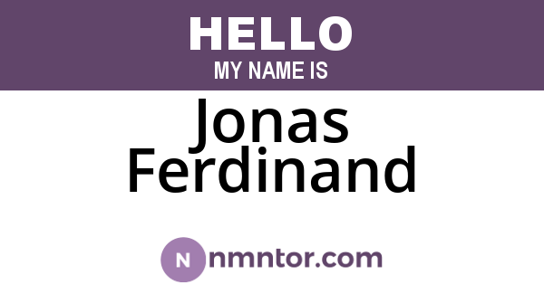 Jonas Ferdinand