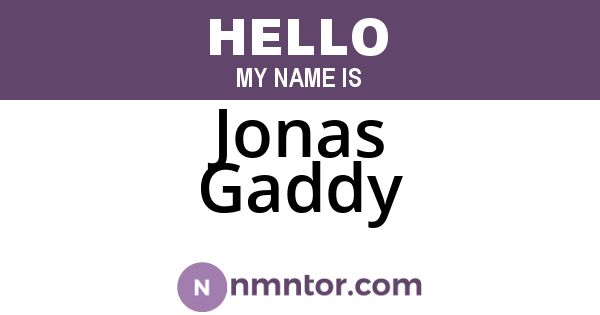 Jonas Gaddy