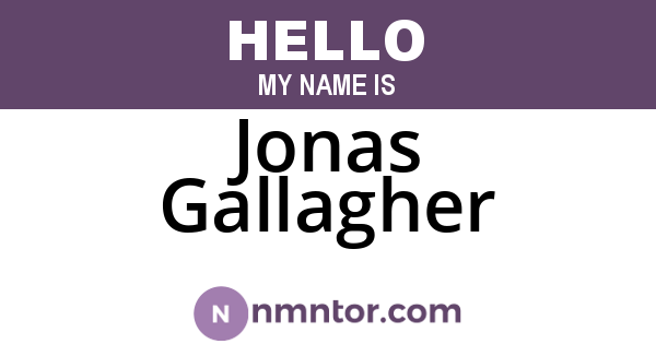Jonas Gallagher