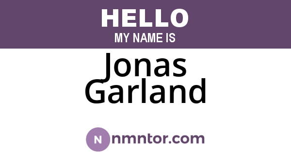 Jonas Garland