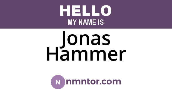 Jonas Hammer