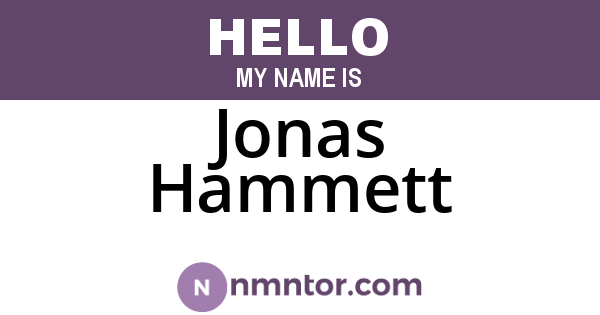 Jonas Hammett