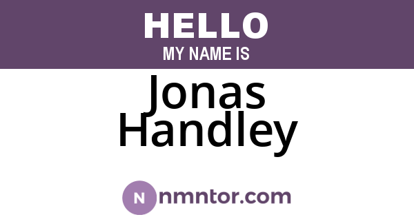 Jonas Handley