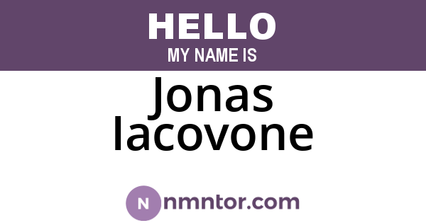 Jonas Iacovone