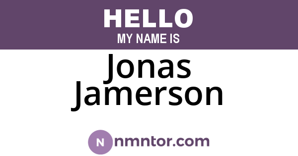 Jonas Jamerson