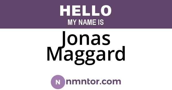 Jonas Maggard
