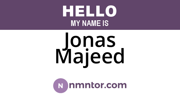 Jonas Majeed