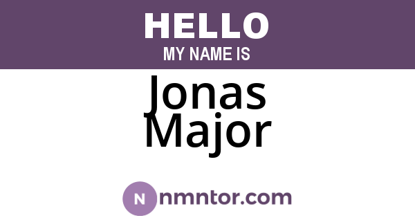 Jonas Major