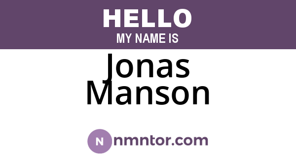 Jonas Manson