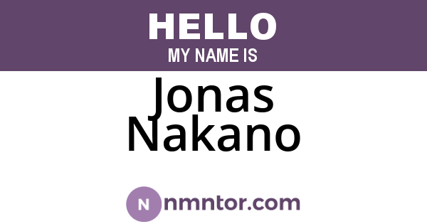 Jonas Nakano