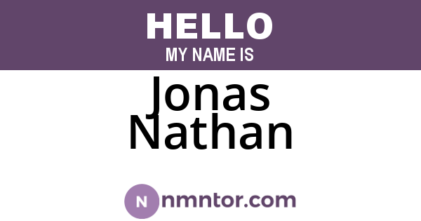 Jonas Nathan