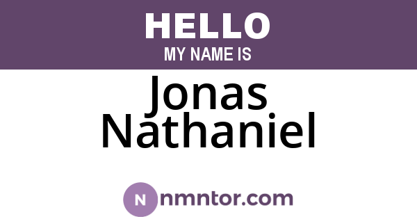 Jonas Nathaniel