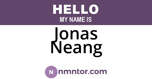 Jonas Neang