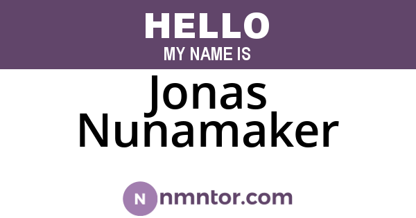 Jonas Nunamaker