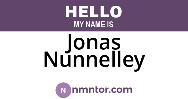 Jonas Nunnelley