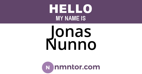 Jonas Nunno