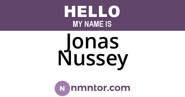 Jonas Nussey