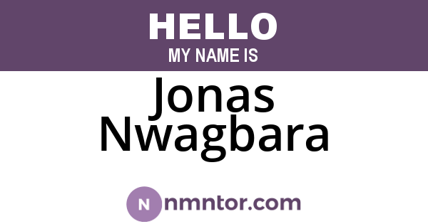Jonas Nwagbara
