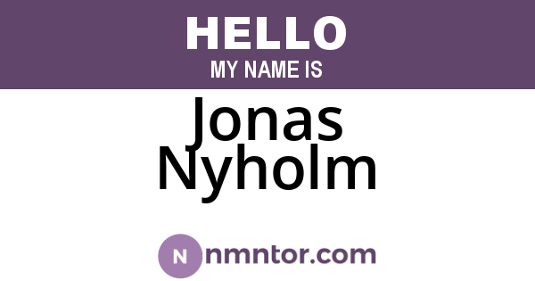 Jonas Nyholm