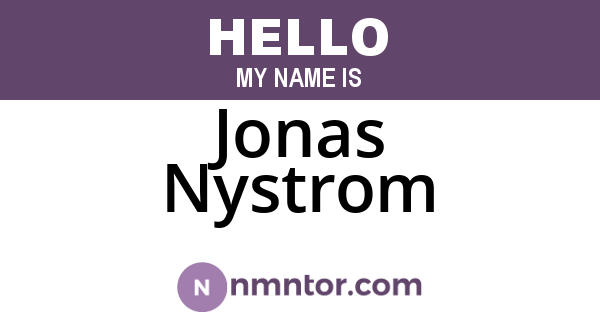 Jonas Nystrom
