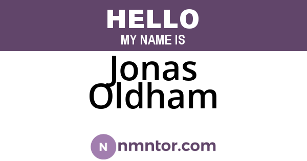 Jonas Oldham