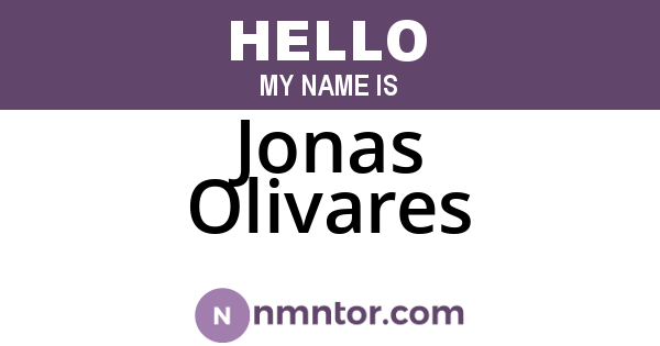 Jonas Olivares