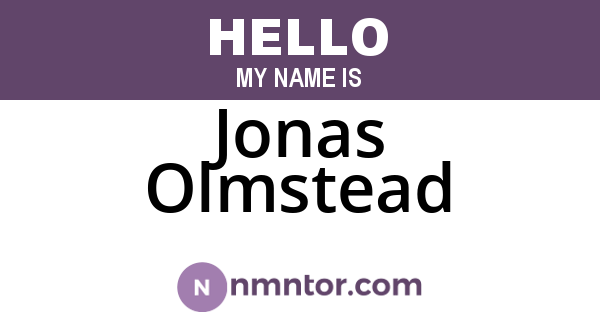 Jonas Olmstead