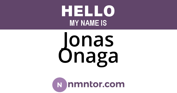 Jonas Onaga