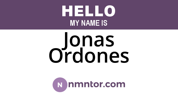 Jonas Ordones