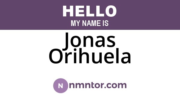 Jonas Orihuela