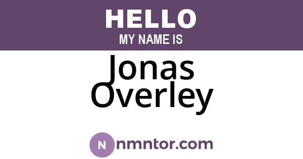 Jonas Overley
