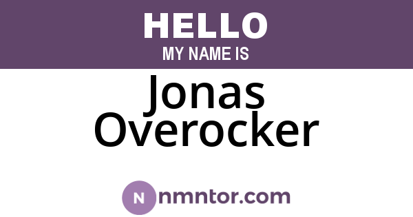 Jonas Overocker