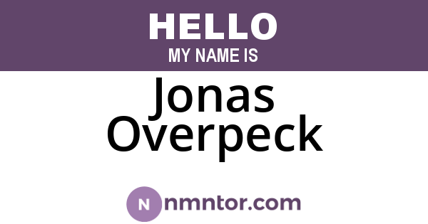 Jonas Overpeck
