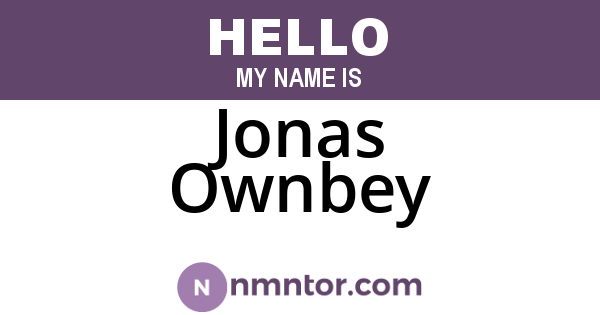 Jonas Ownbey