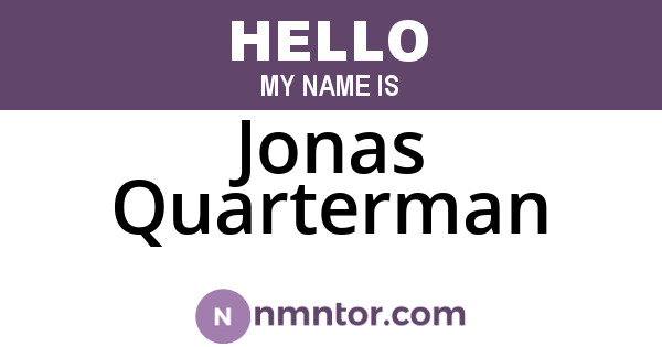 Jonas Quarterman