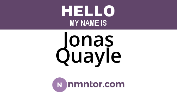 Jonas Quayle