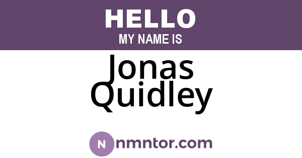 Jonas Quidley