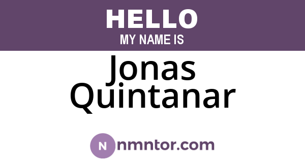Jonas Quintanar