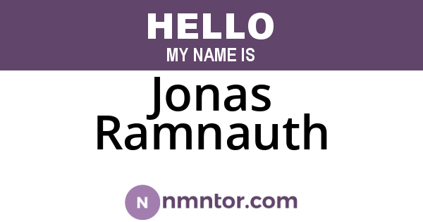Jonas Ramnauth