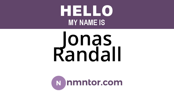 Jonas Randall