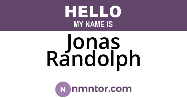 Jonas Randolph