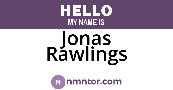 Jonas Rawlings