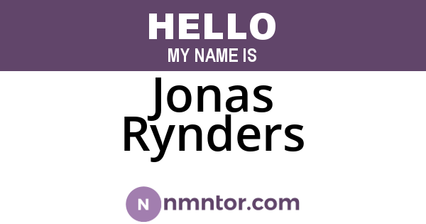 Jonas Rynders