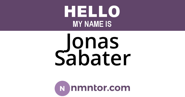 Jonas Sabater