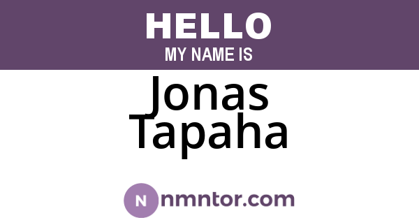 Jonas Tapaha